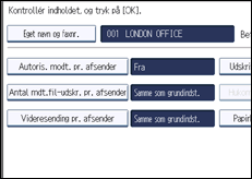 Illustration af displayet på betjeningspanelet