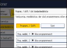 Illustration af displayet på betjeningspanelet