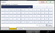 Illustration af displayet på betjeningspanelet
