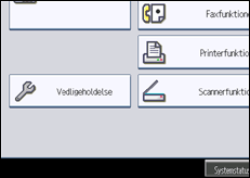 Illustration af displayet på betjeningspanelet