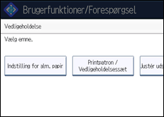 Illustration af displayet på betjeningspanelet