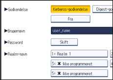 Illustration af displayet på betjeningspanelet