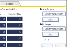Illustration af displayet på betjeningspanelet