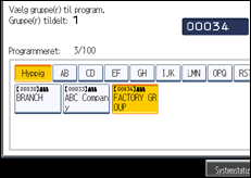 Illustration af displayet på betjeningspanelet
