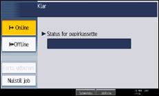 Illustration af displayet på betjeningspanelet