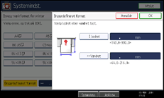 Illustration af displayet på betjeningspanelet