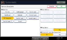 Illustration af displayet på betjeningspanelet