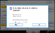 Illustration af displayet på betjeningspanelet