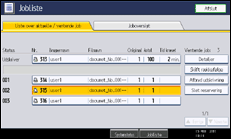 Illustration af displayet på betjeningspanelet