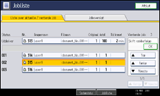 Illustration af displayet på betjeningspanelet