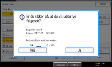 Illustration af displayet på betjeningspanelet