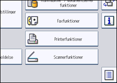 Illustration af skærmen på betjeningspanelet