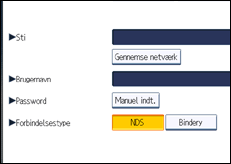 Illustration af skærmen på betjeningspanelet