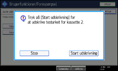 Illustration af displayet på betjeningspanelet