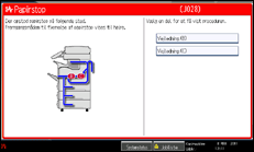 Illustration af displayet på betjeningspanelet
