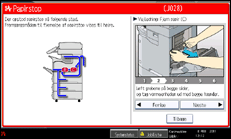 Illustration af displayet på betjeningspanelet