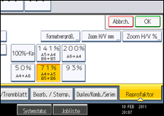 Abbildung Bedienfeld-Display