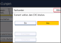 Abbildung Bedienfeld-Display