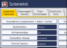 Abbildung Bedienfeld-Display