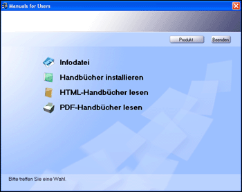 Abbildung der Installationsanzeige