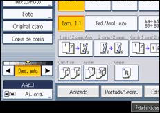 Ilustración de la pantalla panel de mandos