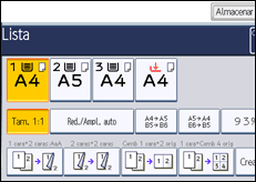 Ilustración de la pantalla panel de mandos