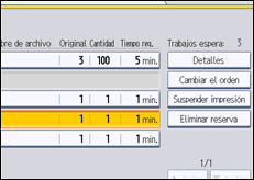 Ilustración de la pantalla panel de mandos