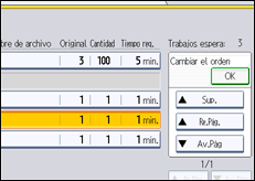 Ilustración de la pantalla panel de mandos