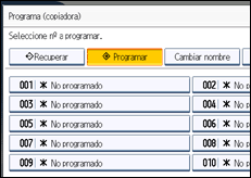Ilustración de la pantalla panel de mandos