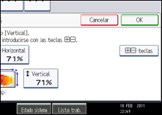 Ilustración de la pantalla panel de mandos