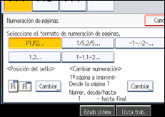 Ilustración de la pantalla panel de mandos