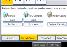 Ilustración de la pantalla panel de mandos