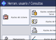 Ilustración de la pantalla panel de mandos