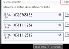 Ilustración de la pantalla panel de mandos