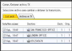 Ilustración de la pantalla panel de mandos