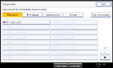 Ilustración de la pantalla panel de mandos