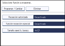 Ilustración de la pantalla panel de mandos
