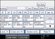 Ilustración de la pantalla panel de mandos