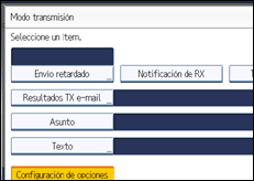 Ilustración de la pantalla panel de mandos