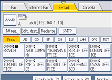 Ilustración de la pantalla panel de mandos