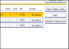 Ilustración de la pantalla panel de mandos