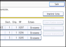 Ilustración de la pantalla panel de mandos