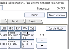 Ilustración de la pantalla panel de mandos