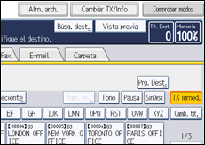 Ilustración de la pantalla panel de mandos
