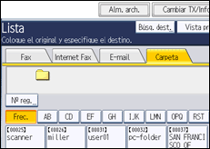 Ilustración de la pantalla panel de mandos