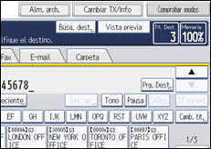 Ilustración de la pantalla panel de mandos