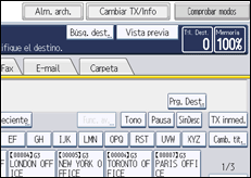 Ilustración de la pantalla panel de mandos