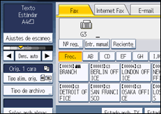 Ilustración de la pantalla panel de mandos