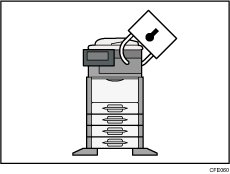 Ilustración de administración de la máquina y protección de documentos