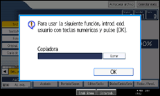 Ilustración de la pantalla panel de mandos